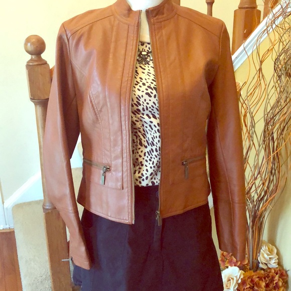 New York & Co. Faux Leather Jacket - Picture 4 of 8